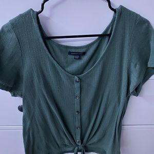 american eagle green crop top